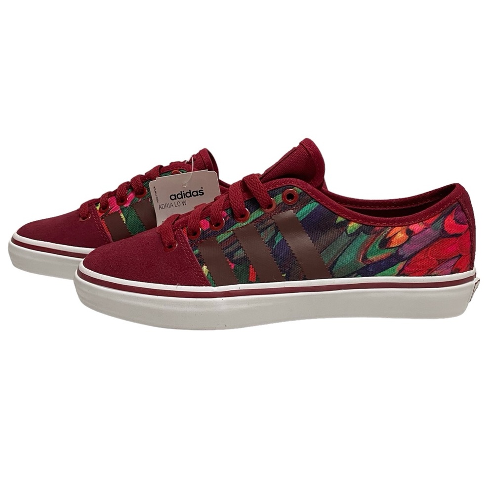 Adidas x Farm Rio Adria Low, Limited Edition, Burgundy & White, Size 7.5, NIB